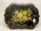 Vintage Hand Painted Metal Serving Tray