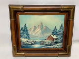 Framed Oil On Canvas Signed 