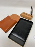 Vintage Floating Fishing Knife & Leather Wallet-Both Unused W/Boxes