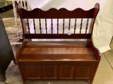 Cherry Bench W/Seat Storage