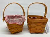 (2) Small Longaberger Baskets