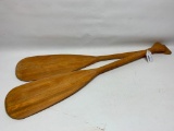 (2) Wooden Oars