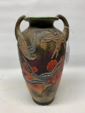 Double Handled Vase In Oriental Design