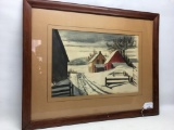 Framed & Matted Watercolor Signed 