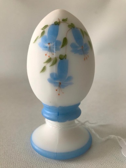 Fenton Hand Painted Egg By Connie Ash