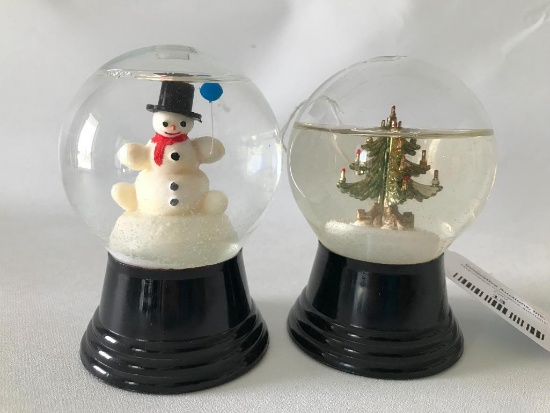 (2) Vintage Made In "Austria" Snow Globes