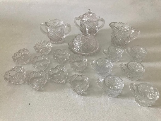 Vintage Children's Glassware & Salt Dips