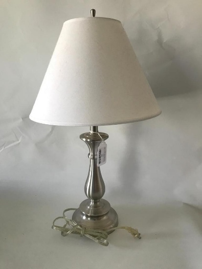 Silver Tone Decorator Lamp