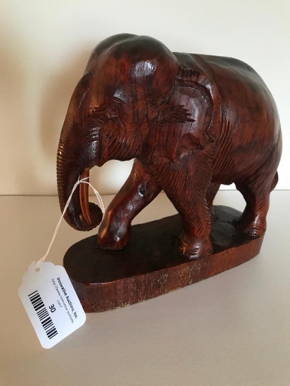 Vintage Carved Wooden Elephant