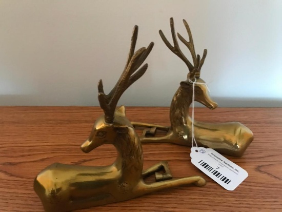 (2) Brass Reindeer