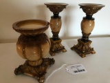 (3) Contemporary Candle Holders