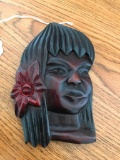 Wood Wall Carving Of Young Lady