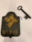 Cast Iron Fire Insurance Plaque & Jailers Key