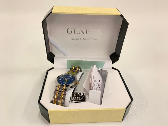 Geneva Wristwatch In Original Box-Looks unused