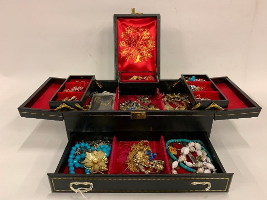 Jewelry Box W/Costume Jewelry