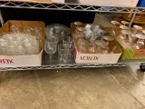 Shelf Of Misc. Glasses & Snack Sets