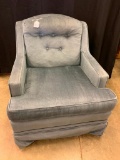 Upholstered Blue Occasional Chair