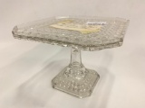 Pressed Glass Pedestral Cake Stand