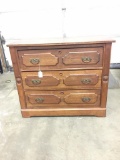 Antique, Three Drawer Dresser, 40 Inches Wide, 33 1/2 Inches Tall