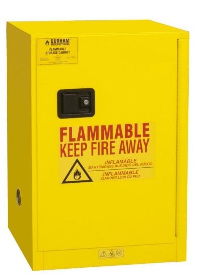 Durham FM Approved 1012M-50 Welded 16 Gauge Steel Fire Safety Manual Door Cabinet