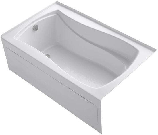 KOHLER K-1242-LA-0 Mariposa 5-Foot Bath with Left-Hand Drain, White