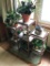 Wooden Plant Stand & Plants