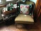 Upholstered Side Chair W/Terrarium & Flowers
