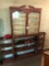 Three Wood Bookshelves with Cabinet Top