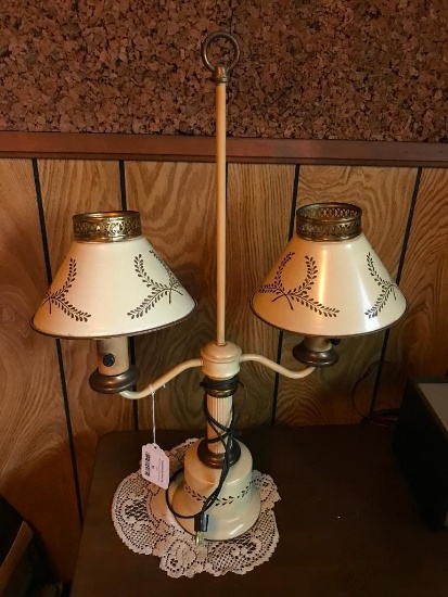 Vintage Electric Metal Student Lamp
