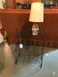 Vintage Black Metal Wire Stand