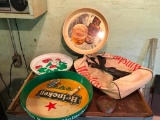 Group of Beer Trays, Ash Tray and a Winston Bag