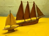 Pair of Decorative Ships