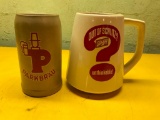 Schlitz Beer Pitcher and Parkbrau Stein that is 7 Inches Tall and has Chip on the Bottom