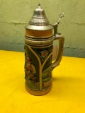 West German Beer Stein, 11 Inches Tall