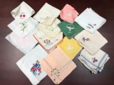 Vintage Handkerchiefs. Some Embroidered.