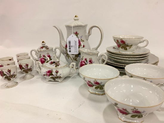 Porcelain Tea Set & Egg Cups