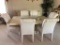 Beautiful Formal Faux Marble Dining Room Table W/(2) Leaves, (6) Upholstered Chairs, & Server