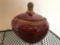 Decorative, Covered, Ceramic Bowl, 8 Inches Tall