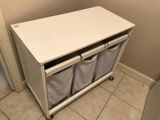 White Laundry, 3 Bin Sorter