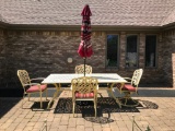 Cast Aluminum Patio Set with 4 Chairs