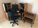 Computer Desk, Chair, printer Stand and Computer