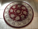 100% Wool, Oval Entry Rug, 48 Inches in Diameter