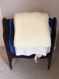 Home-Made Quilt Rack W/(2) Rugs & (2) Throws