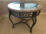 Iron & Glass Decorator Table