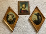 Group Of (3) Made In Italy Wall Plaques On Wood