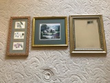 (2) Nicely Framed Decorator Prints + A Mirror