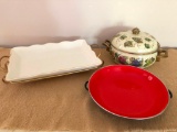 Decorator Tray In Metal Frame & Misc. Cookware