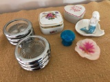 Group W/Coasters, Porcelain Boxes, Mermaid Jewelry Holder, & More!