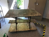 Interesting Work Table on Wheels! 4 Feet Long and 33 Inches Deep