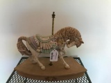 Decorative Ceramic Carrousel Horse, Approx. 14 Inches Tall